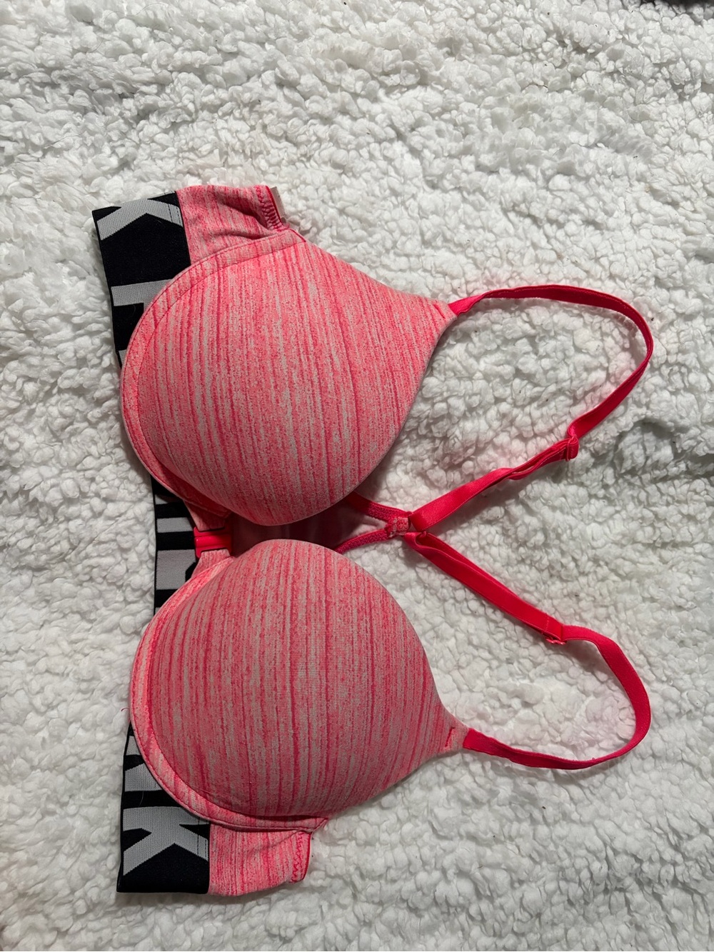 PINK Victoria's Secret Heathered Pink Push-Up Bra